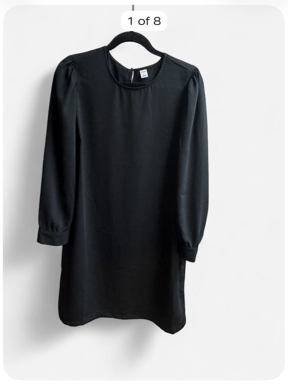 Old Navy Women’s Large Black Puff Sleeve Shift Dress NWT